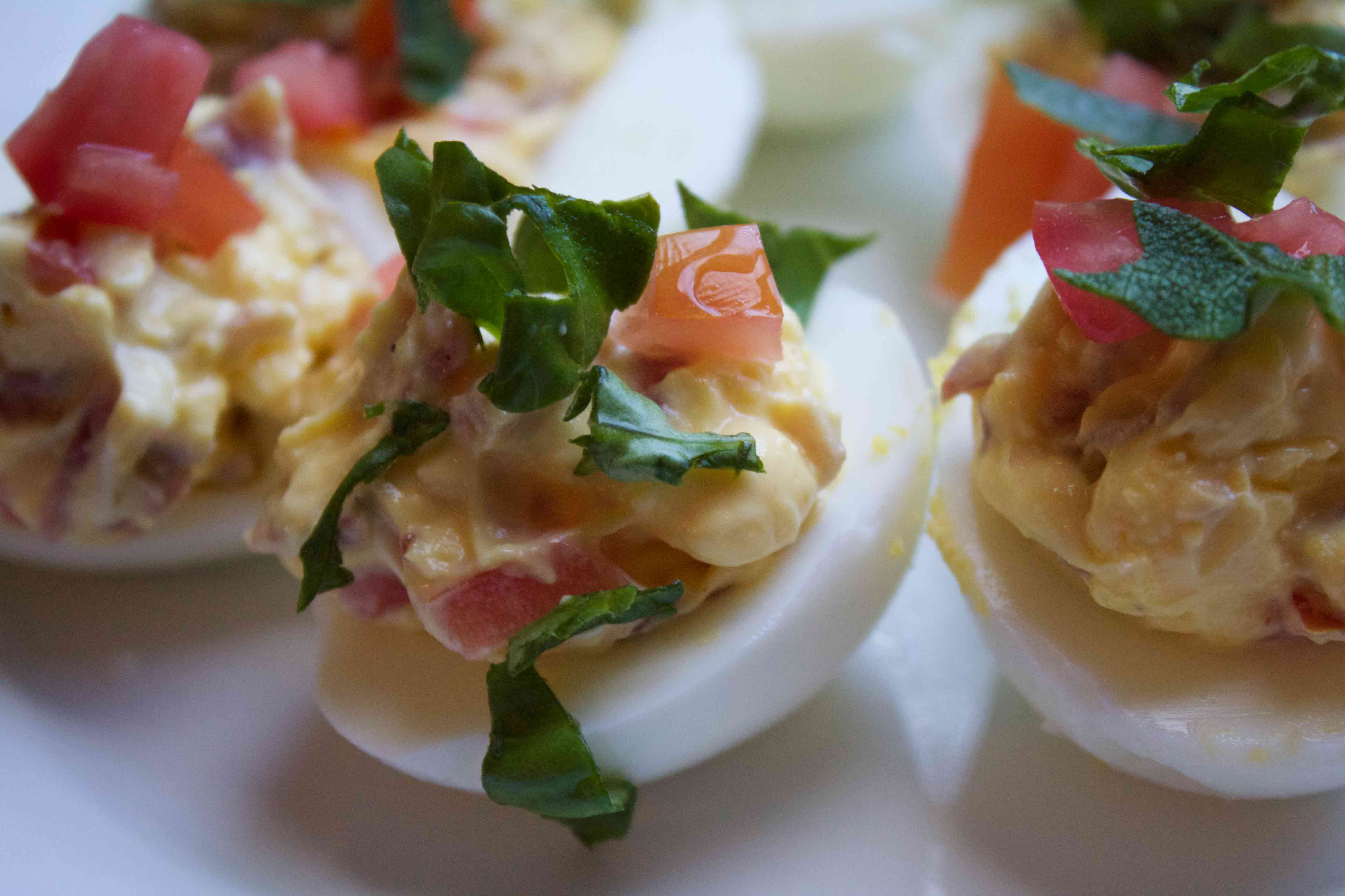 BLT Deviled Eggs. Low carb and delicious snacking!!