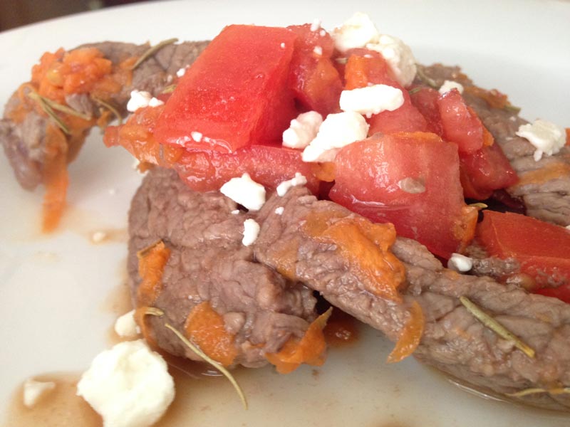 Rosemary Steak with Tomatoes Skillet - low carb and weight loss surgery friendly from www.foodcoach.me