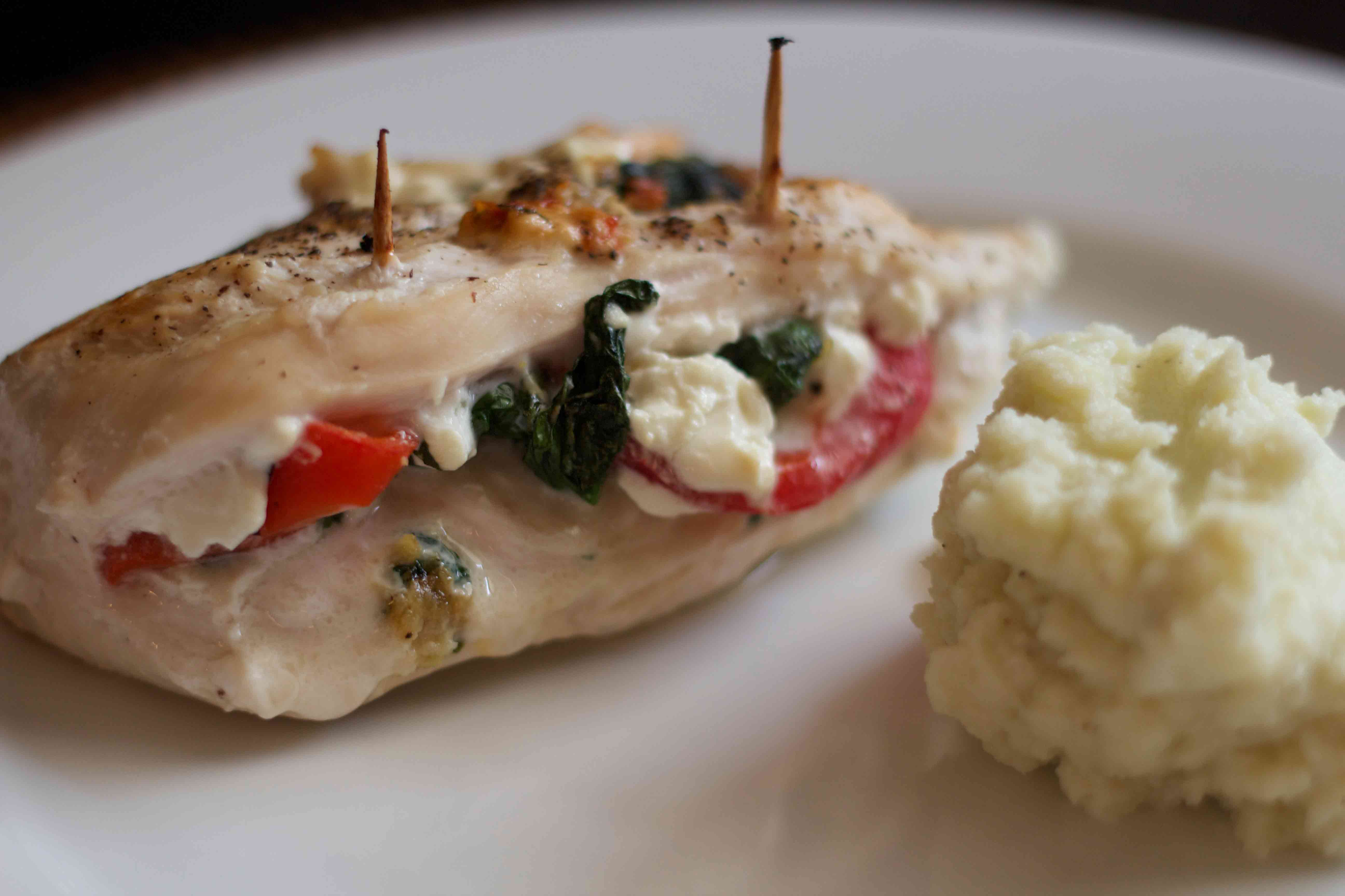 Crockpot® Stuffed Chicken Breasts // Weight Loss Surgery Recipes // Food Coach Me